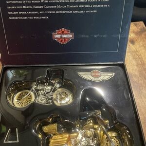 Harley-Davidson Silver and Gold Motorcycle Ornament